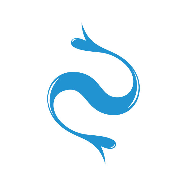 曲线运动水花设计标志图片下载