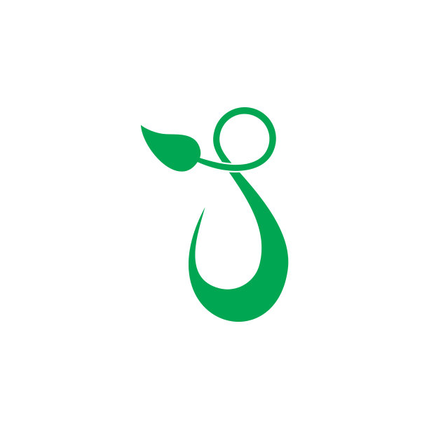 字母环叶设计标志图片下载