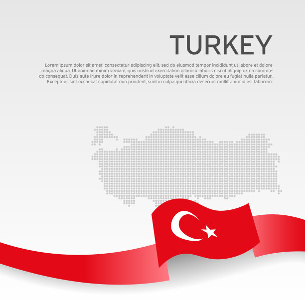 背景有波浪旗和马赛克地图图片下载