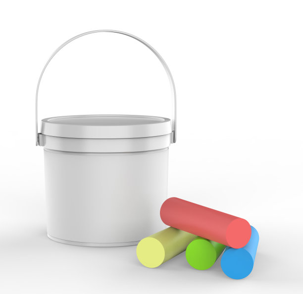 空白粉笔桶品牌模型。图片下载