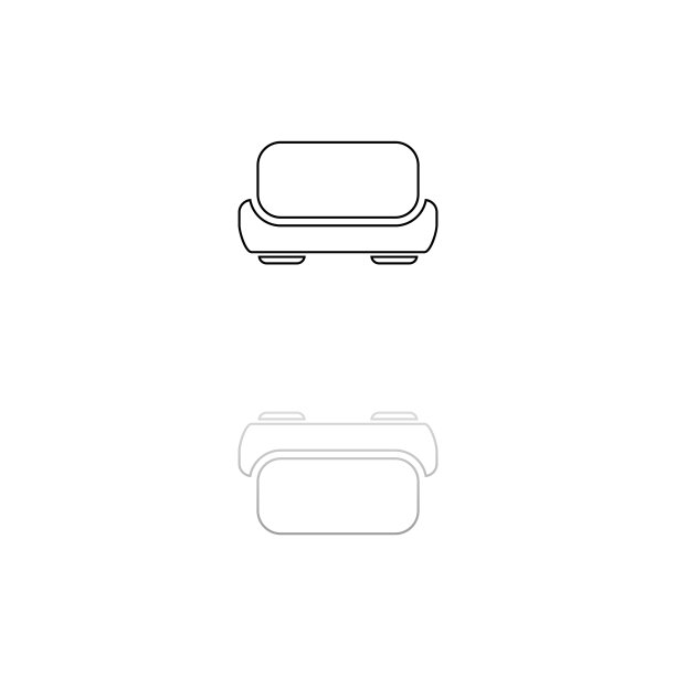 沙发图标平图片下载