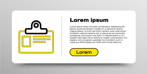 线识别徽章图标隔离在白色图片下载