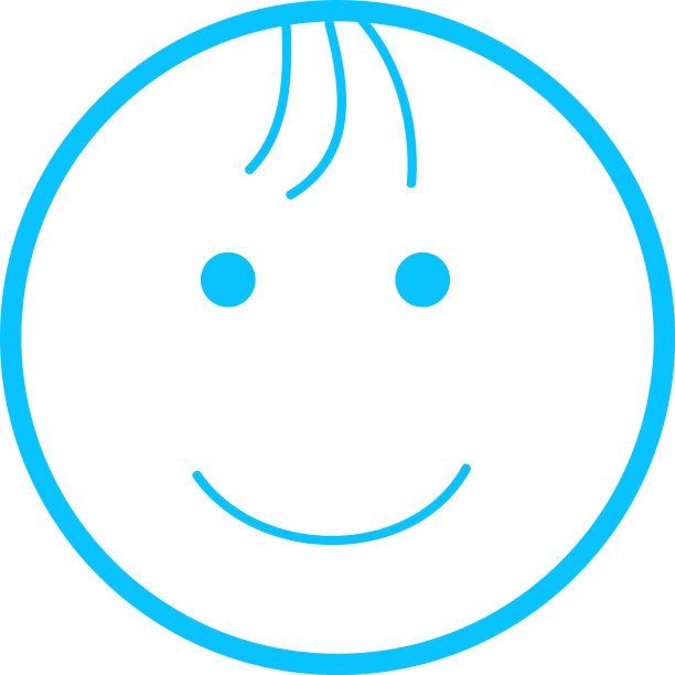 微笑的孩子图标平坦图片下载