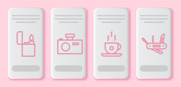 设线打火机相机和咖啡杯相机图片下载