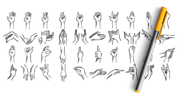 手势涂鸦集图片下载