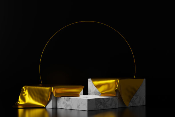 3d渲染空的大理石讲台。图片下载