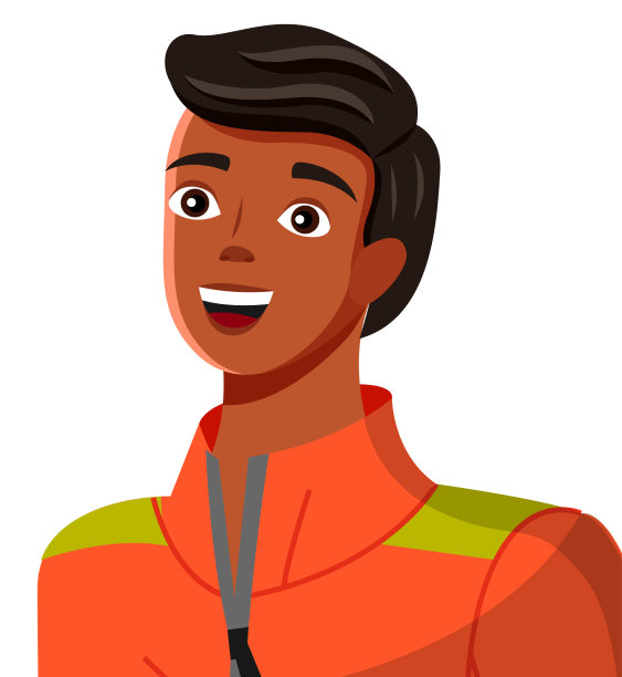 一个皮肤黝黑，穿着带拉链夹克的年轻人图片下载