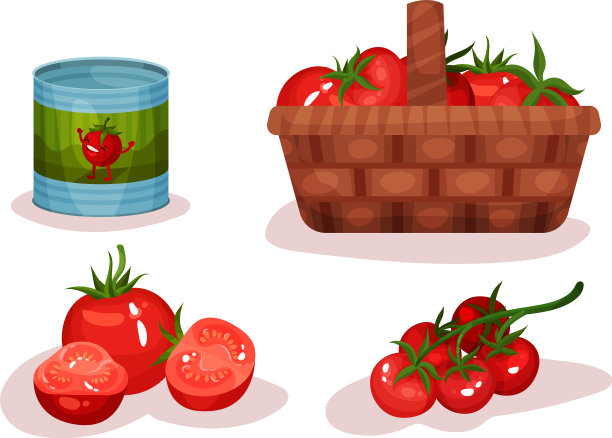 将番茄采摘在篮子里，放入筐内即可定植图片下载
