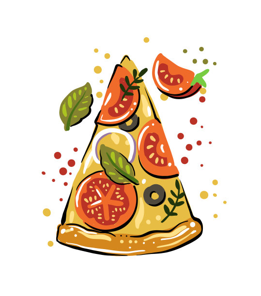 白色盘子里有西红柿和奶酪的披萨图片下载