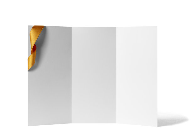 折叠传单红丝带蝴蝶结纸模板书桌面日历图片下载