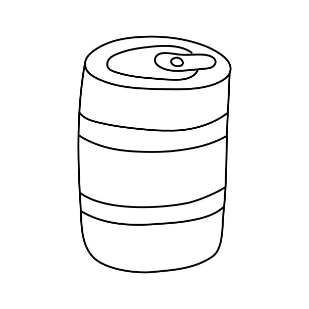 罐装食品涂鸦风格图片下载