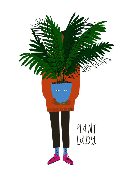 拿着一个大花盆的女人图片下载