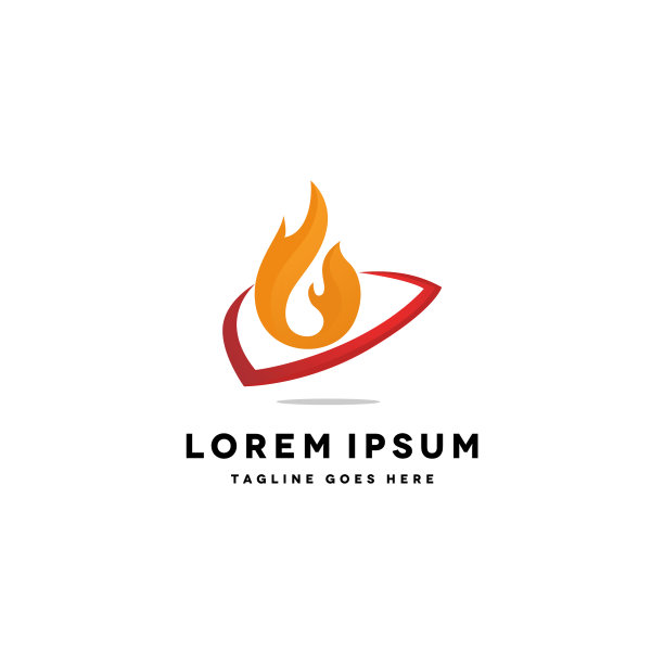 消防安全公司标志模板现代火焰图片下载