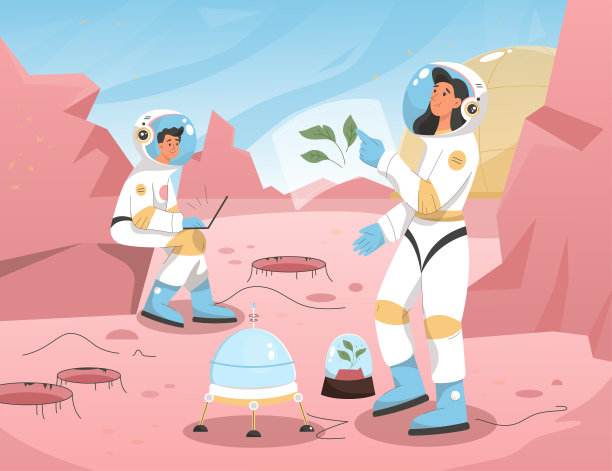 火星场景殖民任务。航天图片下载