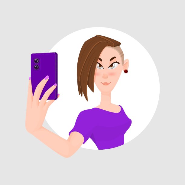 拿着智能手机自拍的女人，拿着手机的女孩图片下载