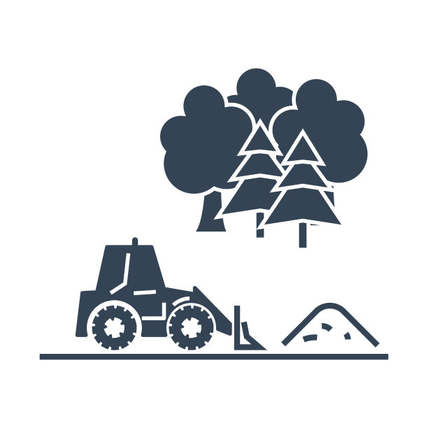 矢量黑色图标推土机耙沙，砾石，土壤，碎石图片下载