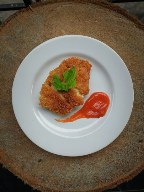 鸡柳配蕃茄酱图片下载