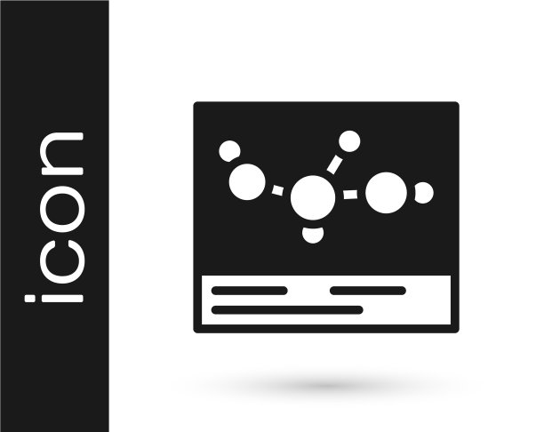 黑色化学式图标孤立在白色上图片下载