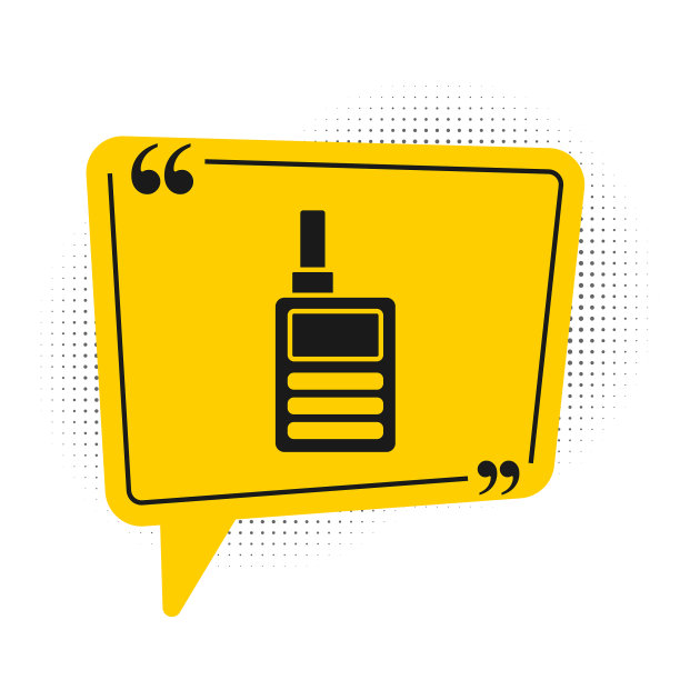 黑色bamonitor对讲机图标隔离图片下载