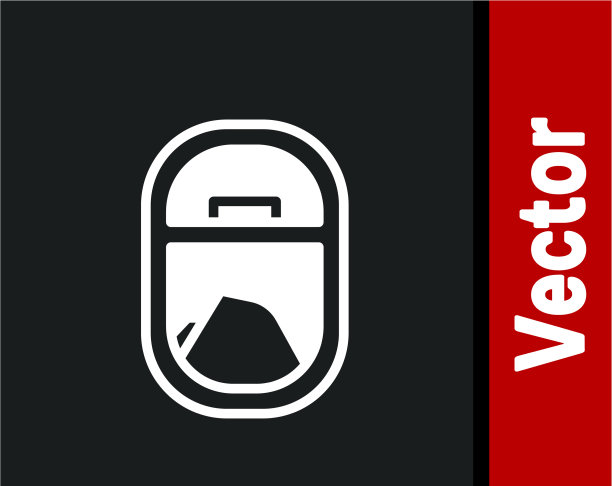 白色飞机窗口图标隔离在黑色图片下载