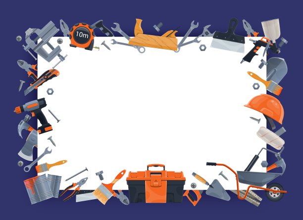 建筑工程矢量海报工具图片下载