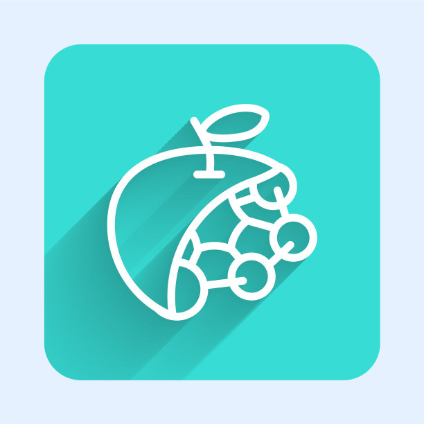 生物结构图标用白线隔离图片下载