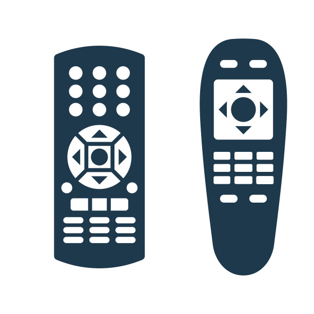 两个遥控器。技术通讯开关按钮。项目设备。无线键盘。孤立的平面插图上的白色背景。通用电子控制器图片下载