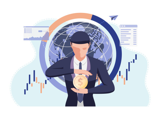 手里拿着一美元硬币的商人图片下载