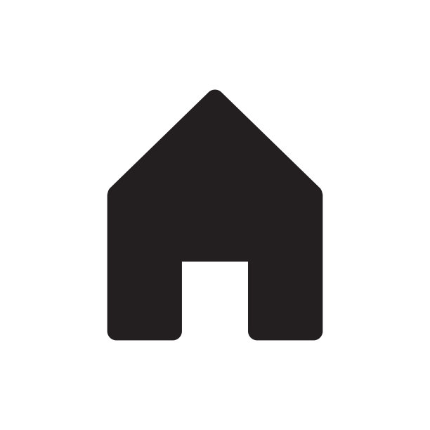 潮流扁平风格房屋图标矢量Logo模板图片下载