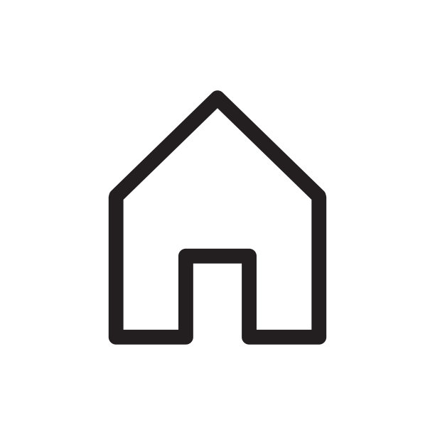 潮流扁平风格房屋图标矢量Logo模板图片下载