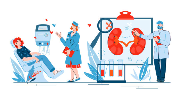 肾衰竭、肾盂肾炎等肾脏疾病治疗网站，卡通载体。图片下载