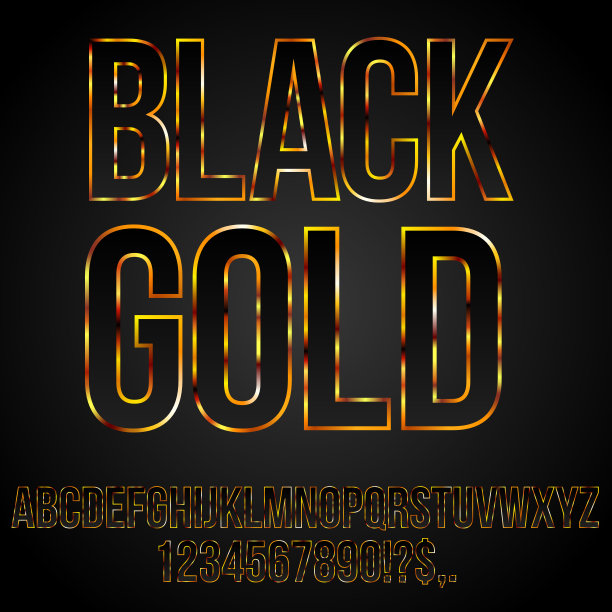 黑金字体图片下载