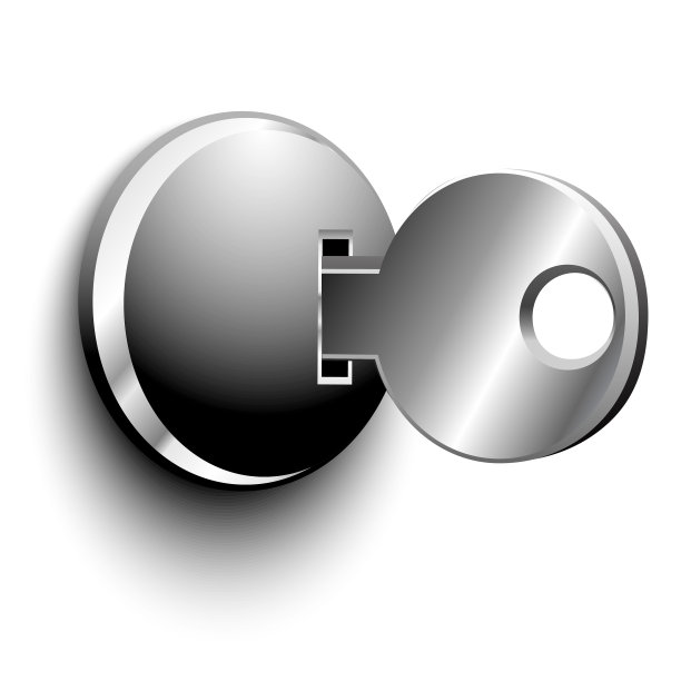 隔离钥匙和锁定在白色背景图片下载