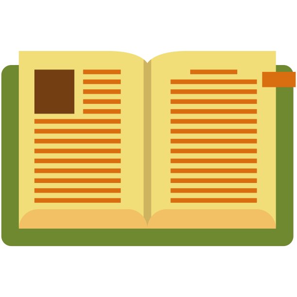 打开书矢量，教科书图标插图上白色图片下载