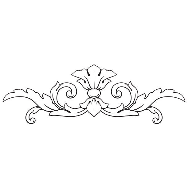 经典巴洛克矢量复古元素的设计。图片下载