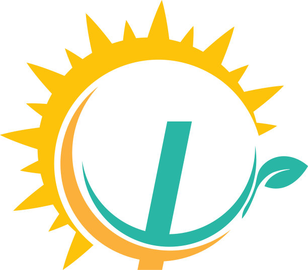 字母I标志用叶子相结合图片下载