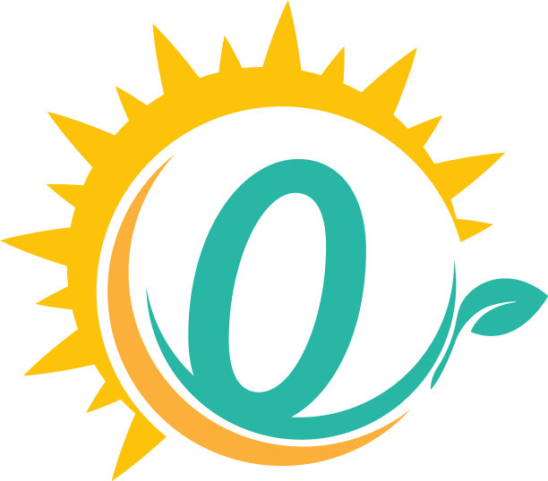 数字0图标与叶子标志结合而成图片下载