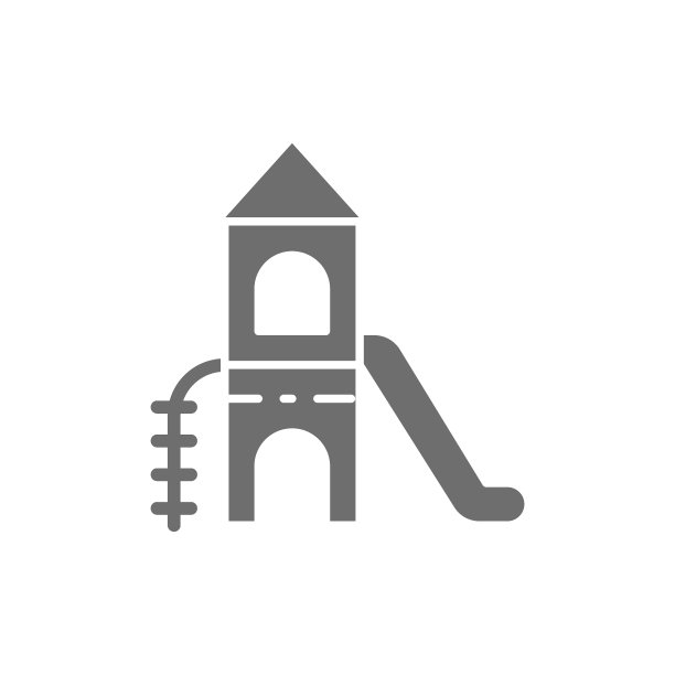 矢量塔滑梯为操场灰色图标。图片下载