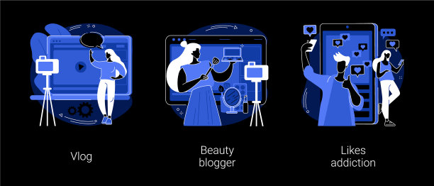 社交媒体明星抽象概念图片下载