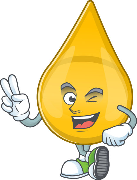 欢快的金色头发精华素吉祥物，两根手指图片下载