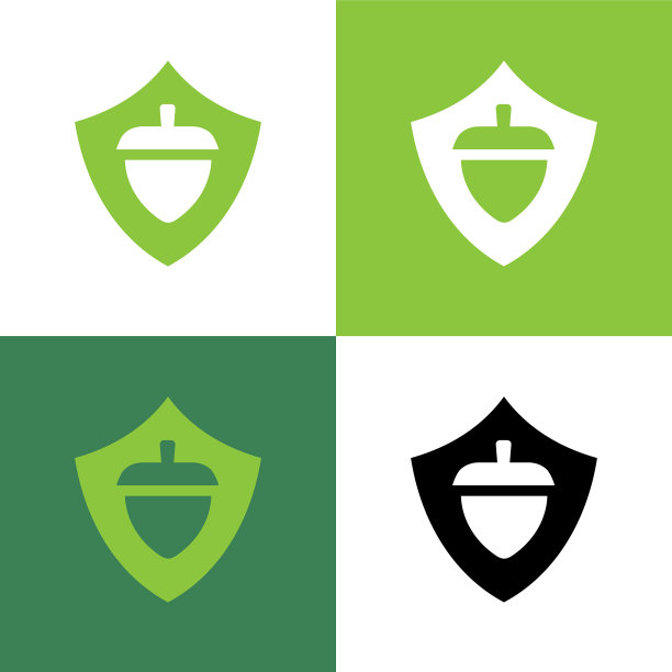 橡子盾logo图标设计模板元素图片下载