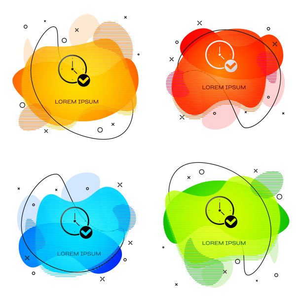 黑色时钟图标孤立在白色背景上图片下载