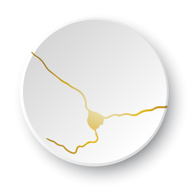 黄金Kintsugi裂纹。破碎和开裂效果，龟裂和破坏纹理。矢量插图可用于kintsugi装饰，墙壁艺术，家庭装饰，打印和墙纸图片下载