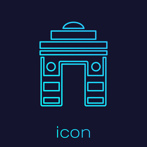 绿松石线印度门在新德里印度图标图片下载