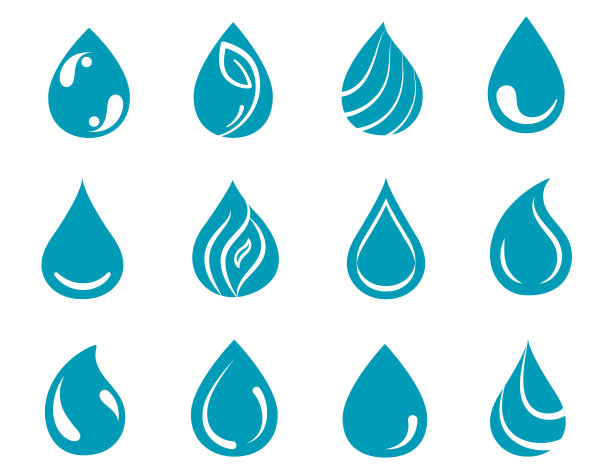 蓝色水滴图标设置图片下载