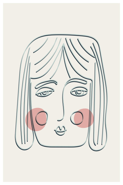 抽象的当代审美版画，简单的形状和脸。现代装饰墙。波西米亚风格的海报。矢量插图。图片下载