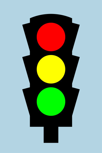 交通灯-矢量图标。平的风格。向量图片下载