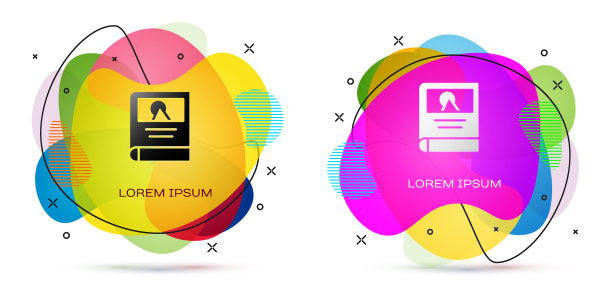 彩色相册画廊图标孤立在白色图片下载