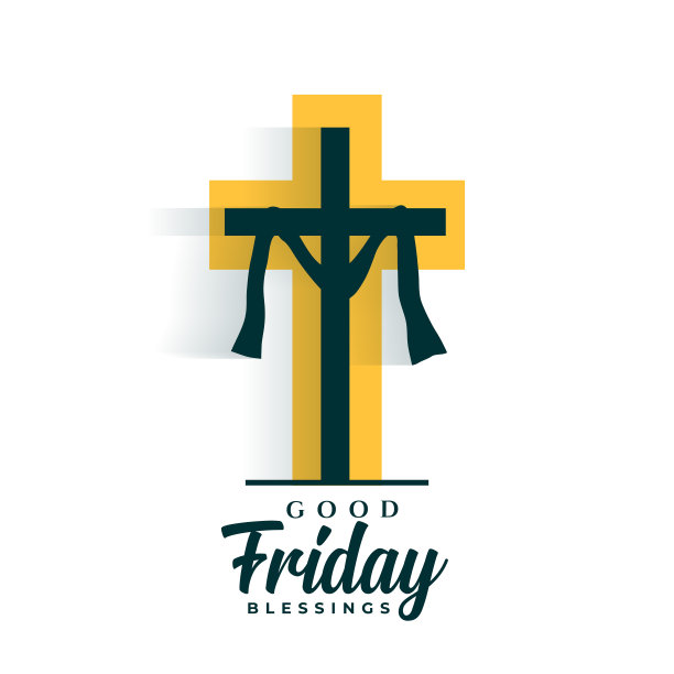 耶稣受难日圣周平面插图图片下载