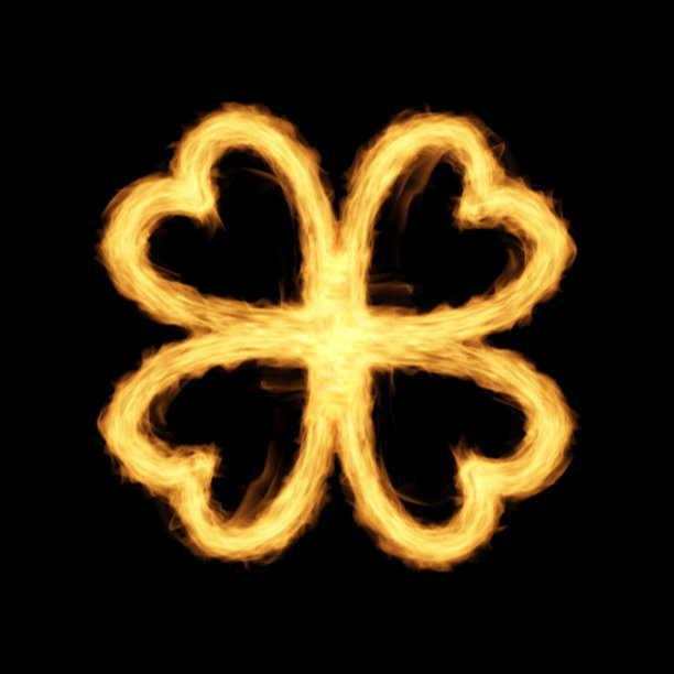 三叶草四叶三叶草象征吉祥吉祥火，火焰图案图片下载